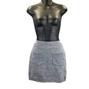 FREE PEOPLE WE THE FREE Womens S Viola Sweater Mini Skirt Moon Combo Blue-Gray